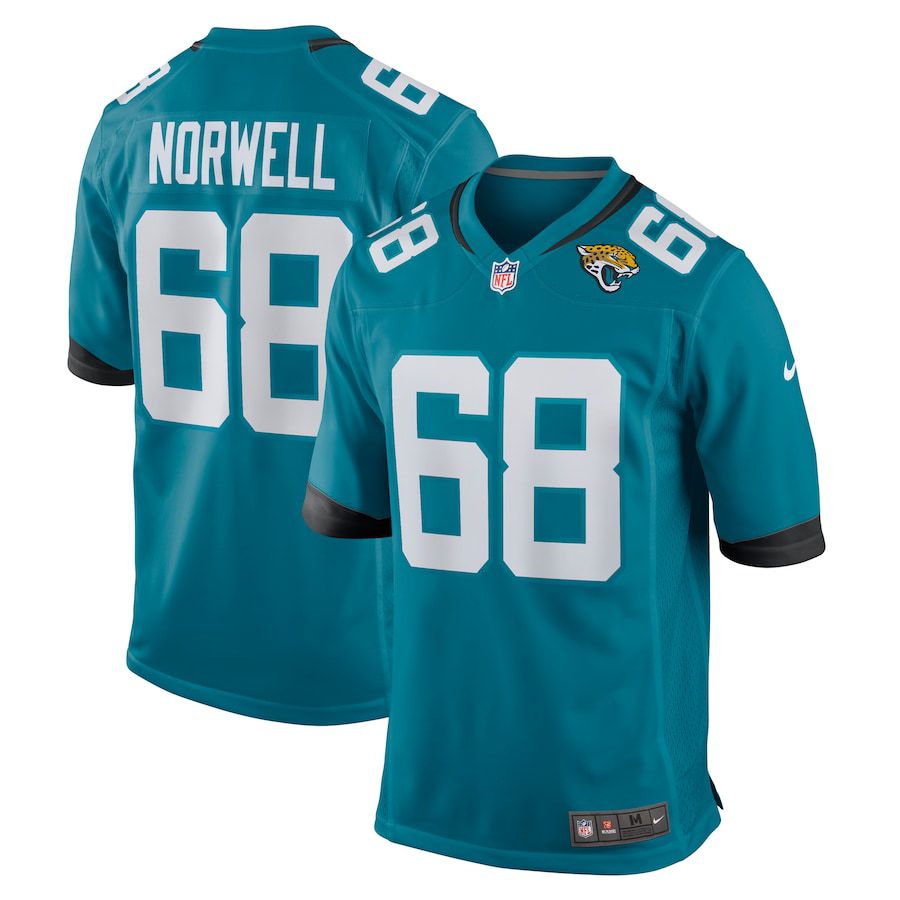 Men Jacksonville Jaguars #68 Andrew Norwell Nike Green Game NFL Jersey->jacksonville jaguars->NFL Jersey